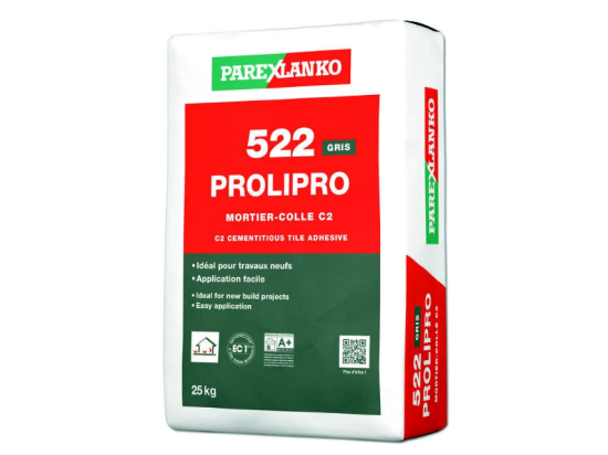 Mortier-colle amelioré | Prolipro 522 | PAREXLANKO