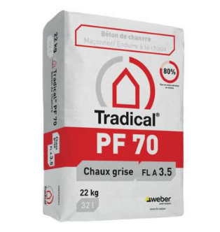 Chaux grise formulée | Tradical PF70 de classe FL A 3.5 | TRADICAL