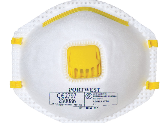 Masque poussières à valve FFP1 | P101 | Lot de 10 | PORTWEST