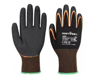 Gant grip 15 nitrile double paume | Noir/orange | AP35 | PORTWEST